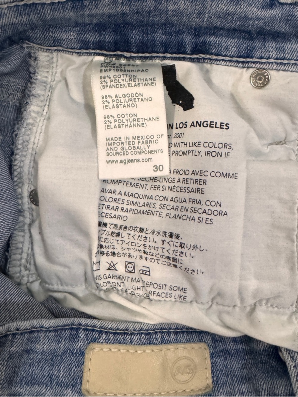 AG Adriano Goldschmied Farrah Boot Crop High Rise Jeans Size 30 - Picture 5 of 6